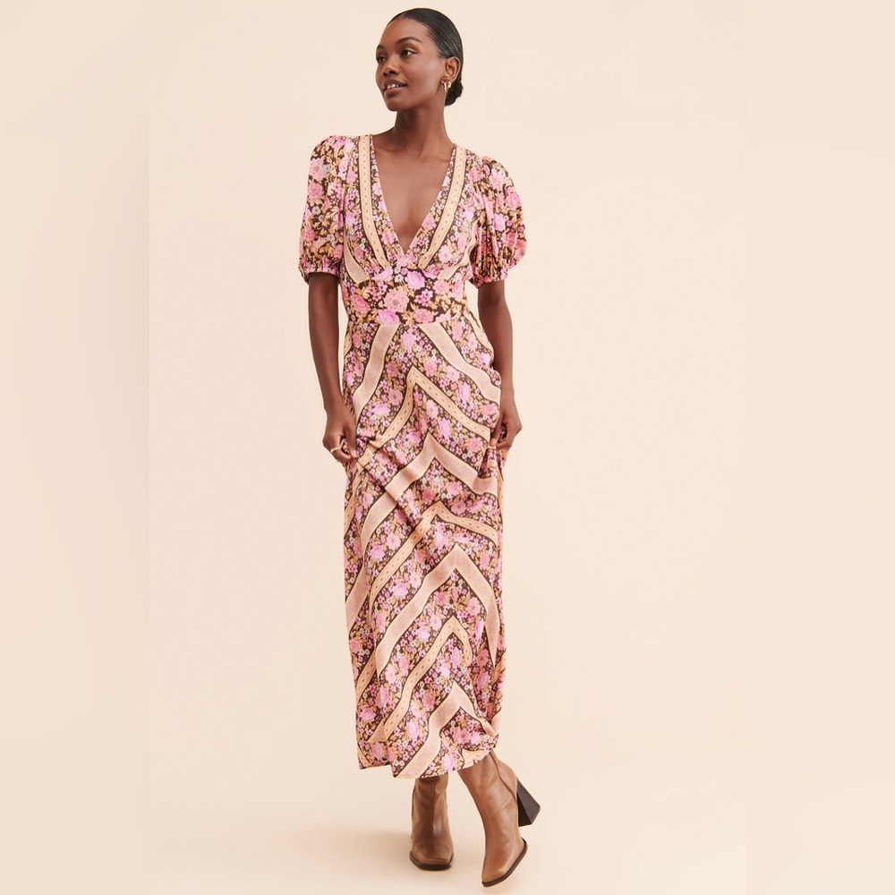 Spell & The Gypsy Enchanted Wood Dress in Rose Maxi M